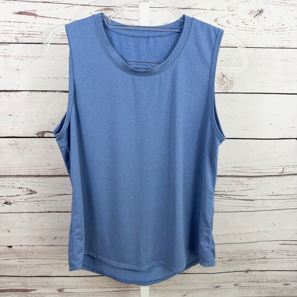 Sleeveless Blue Performance Activewear Tank Top Size Large - Picture 3 of 5